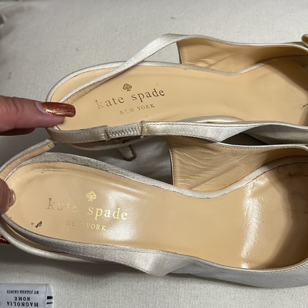 Kate Spade ♠️ Vero Cuoio Creme Heels - Picture 11 of 13